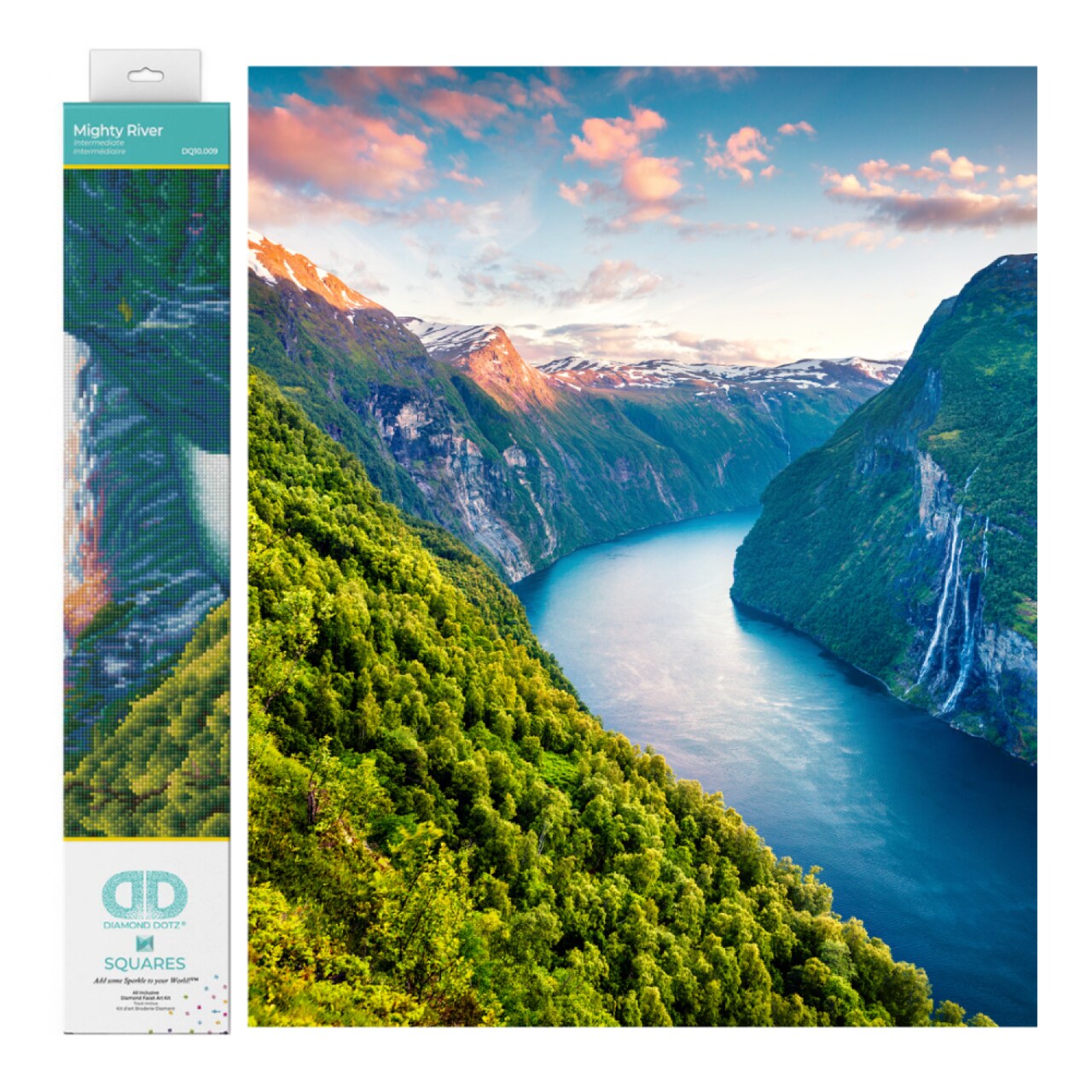 Diamond Dotz Mighty River Diamond Painting Kits for Adults - Diamond Art Kits a Relaxing Creative Craft Kit with Dotz Gems 13.4x20.5